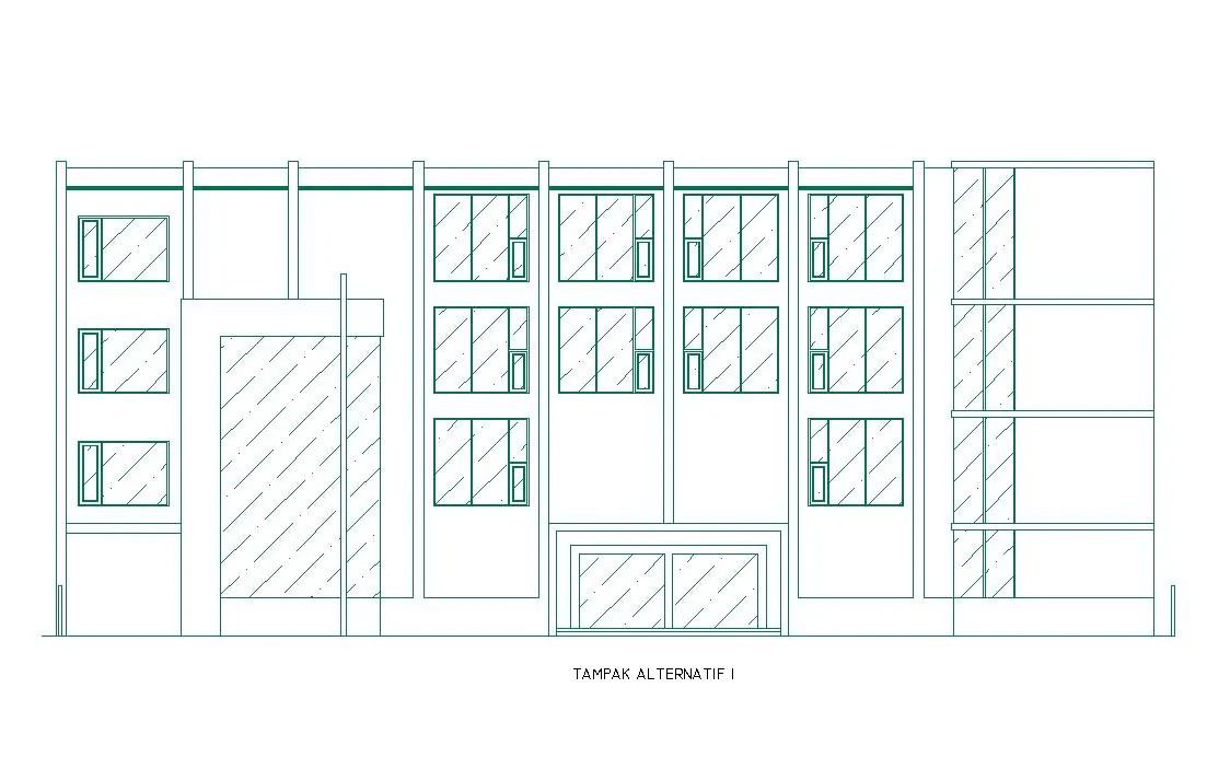 UNP Kediri — front elevation study of an institutional building in Bali traditional language
