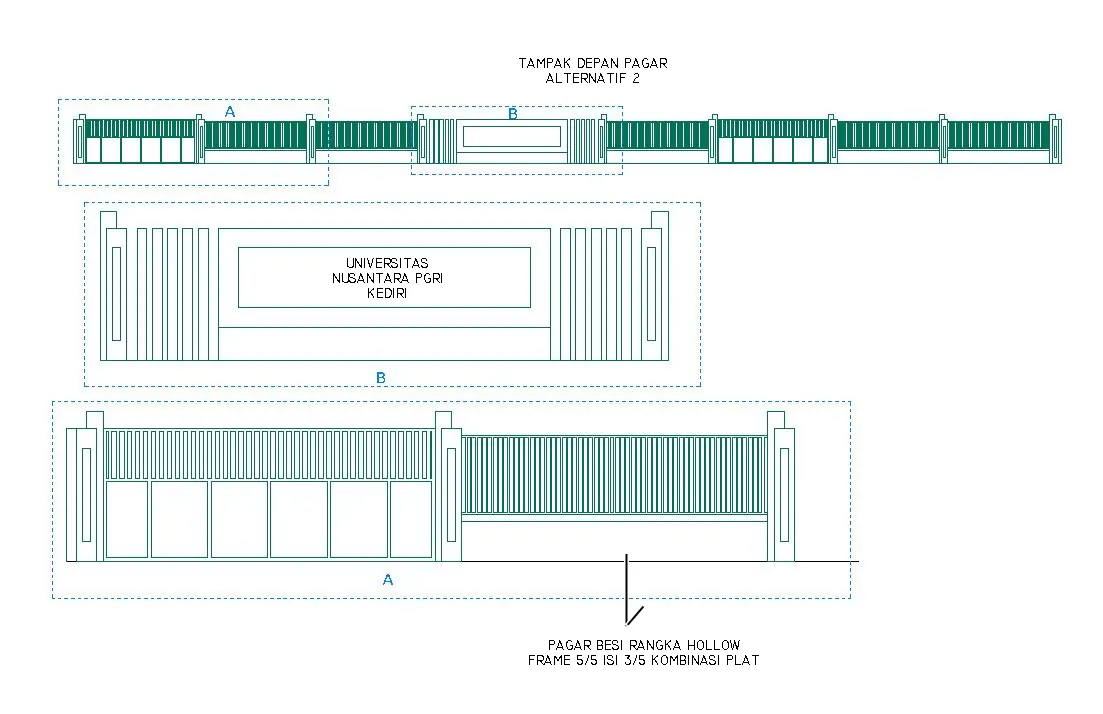 Perimeter wall (pagar)